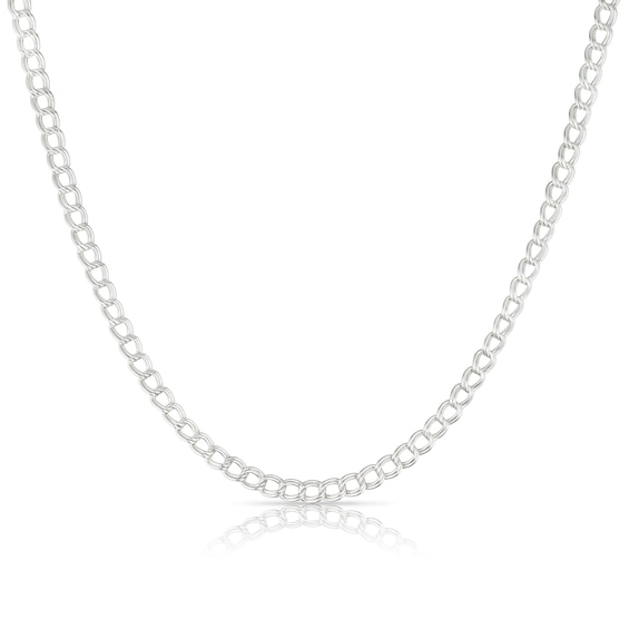 Sterling Silver 18 Double Link Chain Necklace