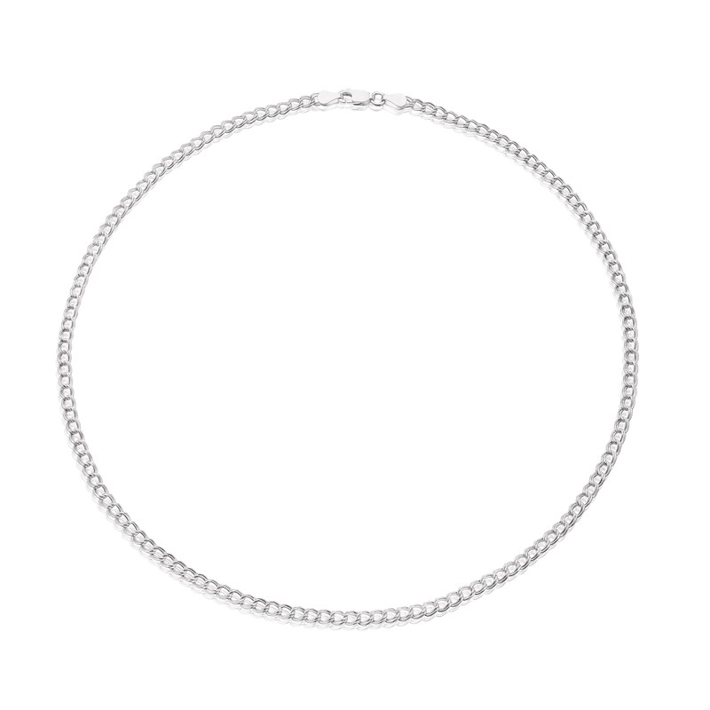 Main Image 2 of Sterling Silver 18&quot; Double Link Chain Necklace