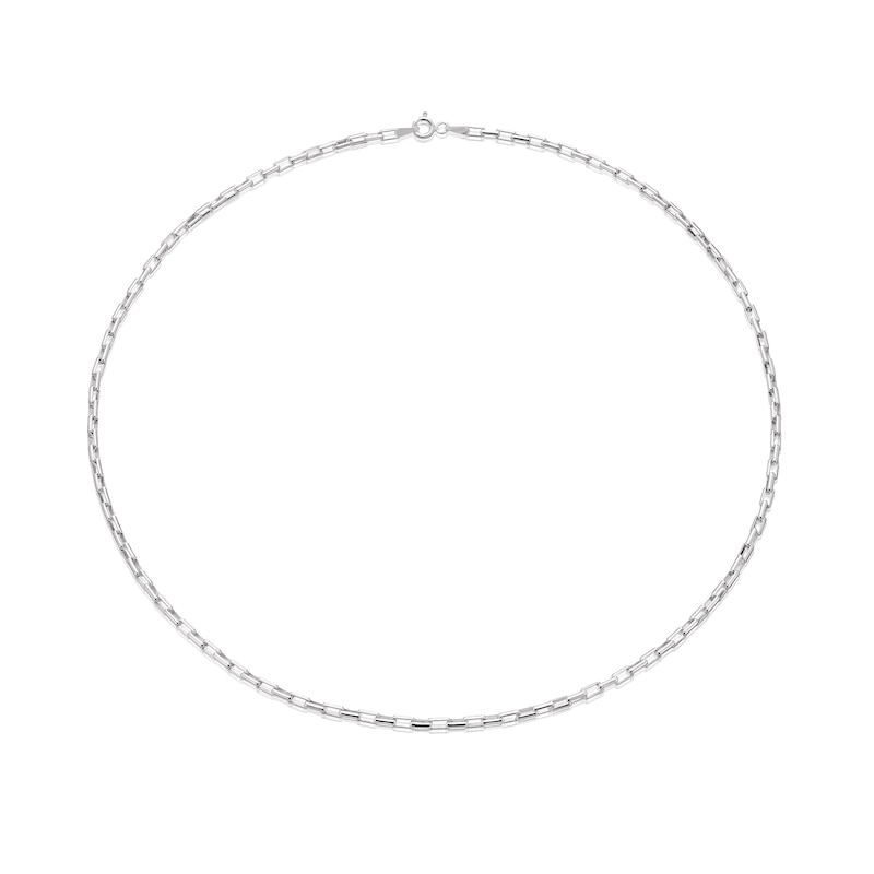 Main Image 2 of Sterling Silver 18" Square Link Chain Necklace