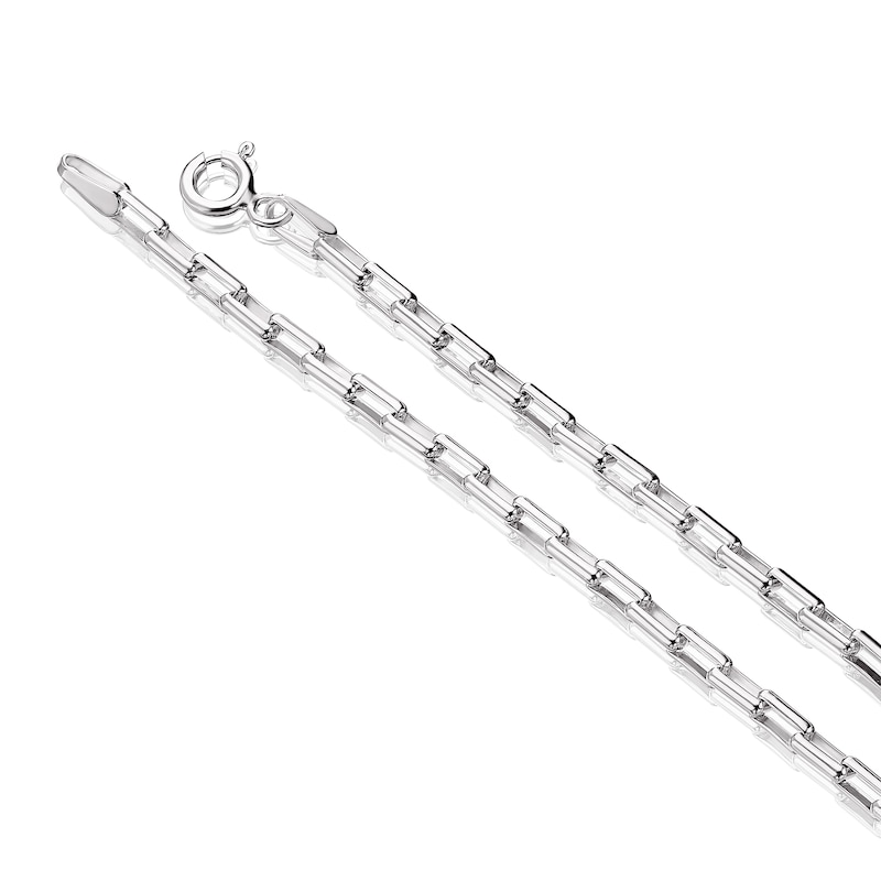 Main Image 3 of Sterling Silver 18" Square Link Chain Necklace