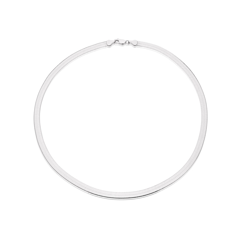 Main Image 2 of Sterling Silver 18" Flat Herringbone Necklace