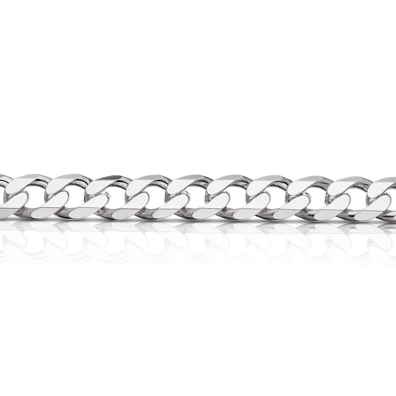 Main Image 2 of Men's Sterling Silver Chunky Curb Bracelet 8.25''