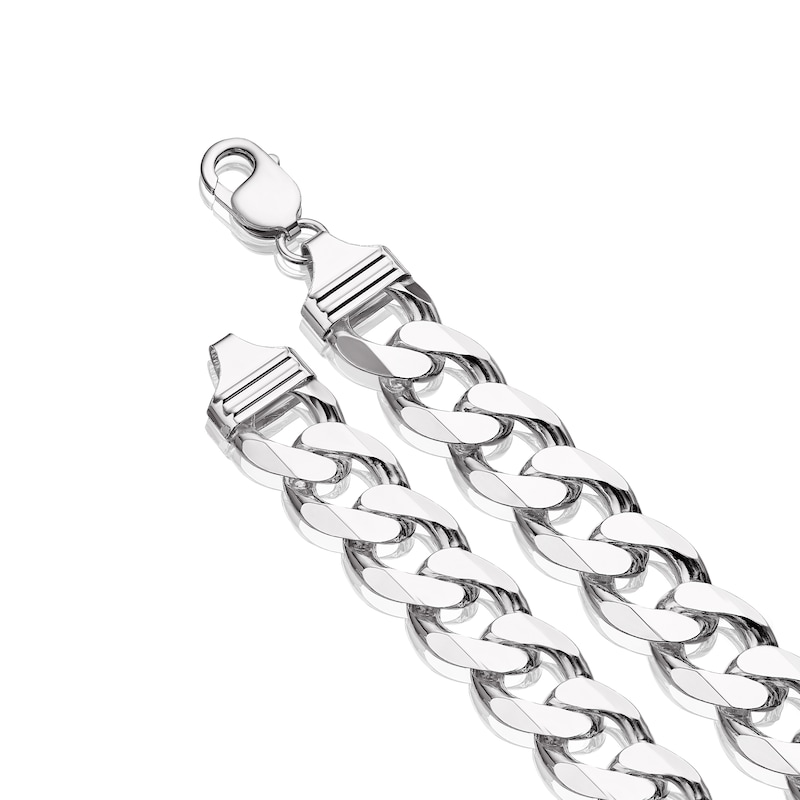 Men's Sterling Silver Chunky Curb Bracelet 8.25''