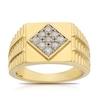 Thumbnail Image 0 of Men's Sterling Silver & 18ct Gold Plated Vermeil 0.40ct Diamond Signet Ring
