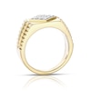 Thumbnail Image 2 of Men's Sterling Silver & 18ct Gold Plated Vermeil 0.40ct Diamond Signet Ring