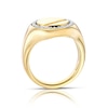 Thumbnail Image 3 of Men's Sterling Silver & 18ct Gold Plated Vermeil 0.33ct Diamond Signet Ring