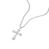 Thumbnail Image 2 of Men's Sterling Silver 0.10ct Diamond Cross Pendant