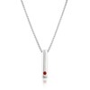 Thumbnail Image 1 of Men's Sterling Silver & Garnet Pendant