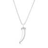 Thumbnail Image 1 of Men's Sterling Silver 0.10ct Diamond Shark Tooth Pendant