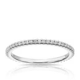 18ct White Gold 0.25ct Diamond Total Full Eternity Ring