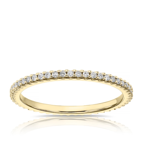18ct Yellow Gold Total Full Eternity 0.25ct Diamond Ring