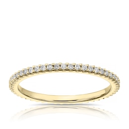 9ct Yellow Gold 0.25ct Diamond Total Full Eternity Ring