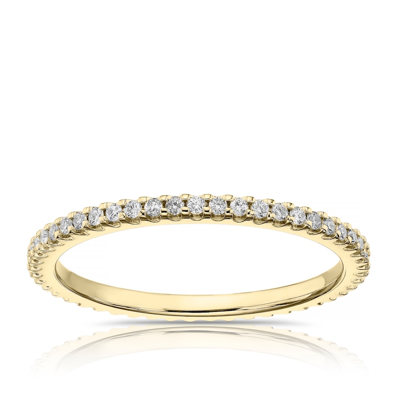 Main Image 1 of 9ct Yellow Gold 0.25ct Diamond Total Full Eternity Ring