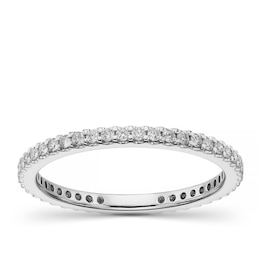 18ct White Gold 0.33ct Diamond Total Full Eternity Ring