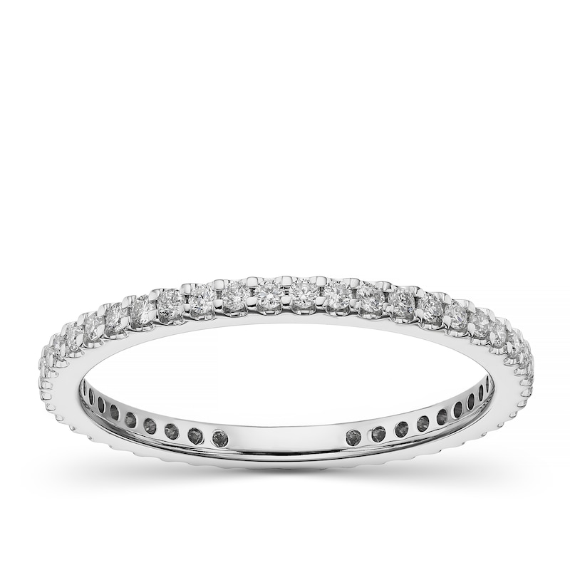 18ct White Gold 0.33ct Diamond Total Full Eternity Ring