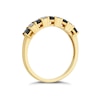Thumbnail Image 1 of 9ct Yellow Gold Rhodium Plated Sapphire & Diamond Ring