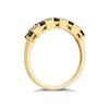Thumbnail Image 2 of 9ct Yellow Gold Rhodium Plated Sapphire & Diamond Ring