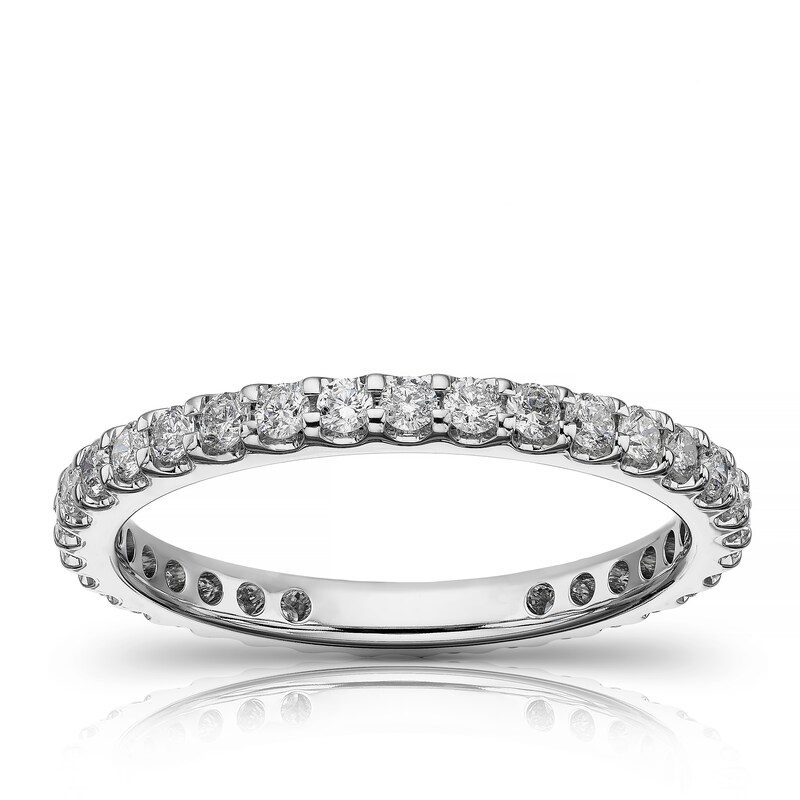 Main Image 1 of 18ct White Gold 0.66ct Diamond Total Full Eternity Ring