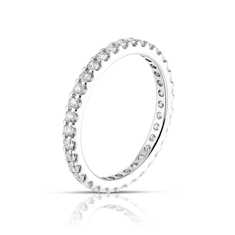 18ct White Gold 0.66ct Diamond Total Full Eternity Ring