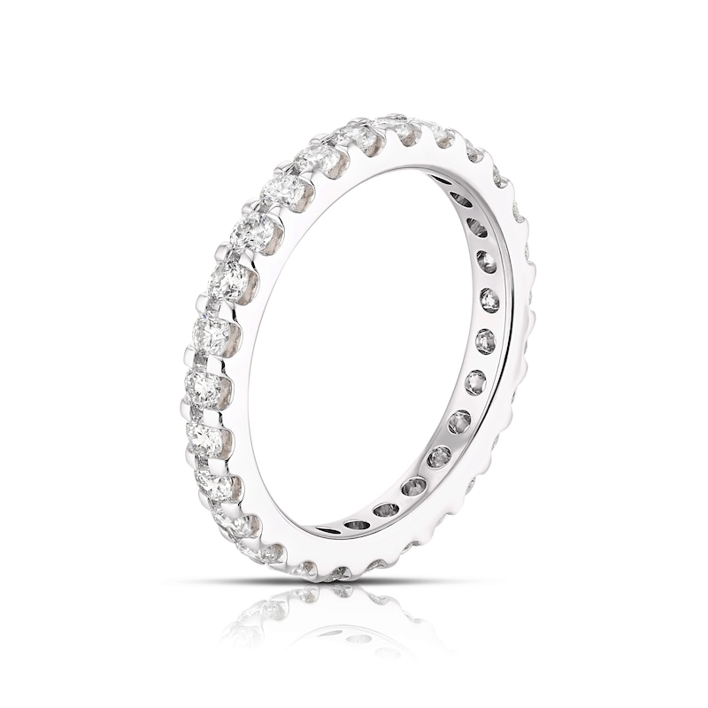 18ct White Gold 1ct Diamond Total Full Eternity Ring