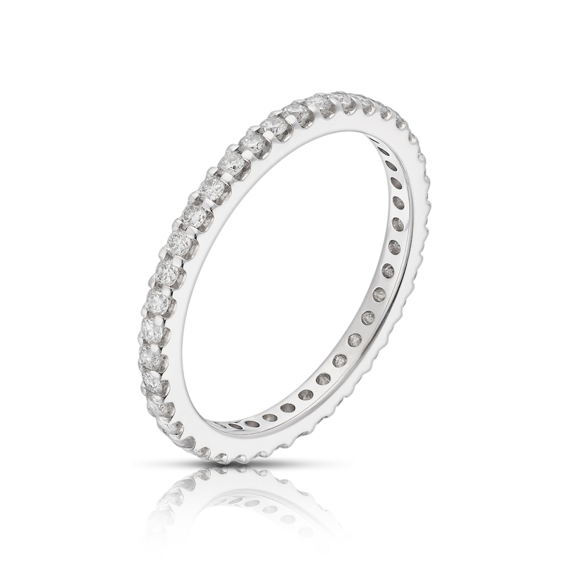 Main Image 2 of 9ct White Gold 0.50ct Diamond Total Full Eternity Ring