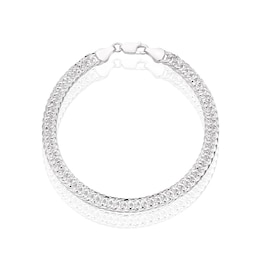 Men's Sterling Silver Curb Bracelet 8''