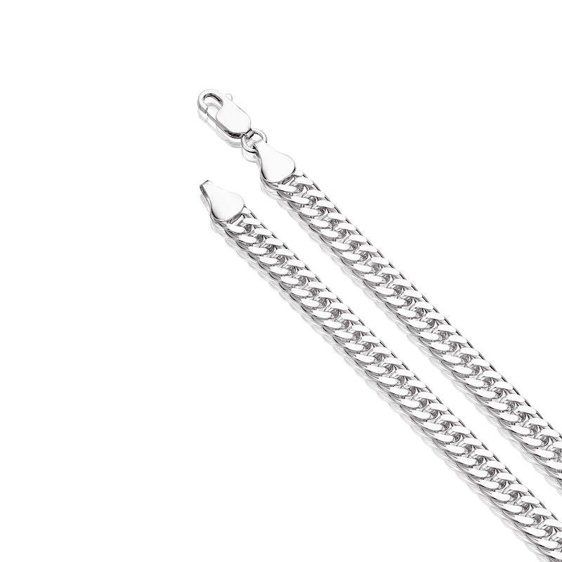 Main Image 3 of Men's Sterling Silver Curb Bracelet 8''