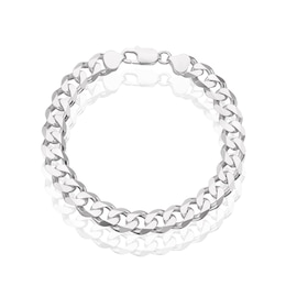 Sterling Silver Men's 8.5" Curb Chain Bracelet