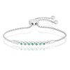 Sterling Silver Emerald Bolo Bracelet