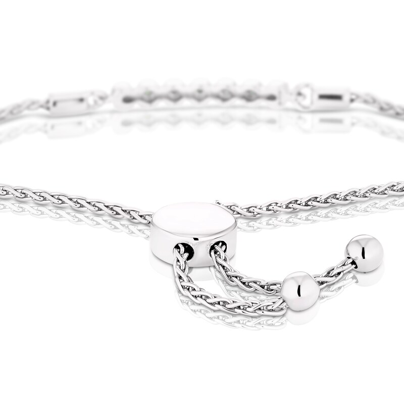 Sterling Silver Emerald Bolo Bracelet