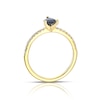 Thumbnail Image 3 of 9ct Yellow Gold Blue Sapphire & 0.15ct Diamond Ring