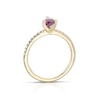 Thumbnail Image 2 of 9ct Yellow Gold Red Ruby & 0.15ct Diamond Ring