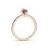 Thumbnail Image 3 of 9ct Yellow Gold Red Ruby & 0.15ct Diamond Ring