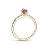 Thumbnail Image 2 of 9ct Yellow Gold Red Ruby & 0.15ct Diamond Ring