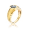 Thumbnail Image 2 of Men's Sterling Silver & 18ct Gold Plated Vermeil Blue Topaz Ring