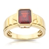 Thumbnail Image 1 of Men's Sterling Silver & 18ct Gold Plated Vermeil Garnet Ring