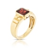Thumbnail Image 1 of Men's Sterling Silver & 18ct Gold Plated Vermeil Garnet Ring