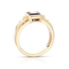 Thumbnail Image 3 of Men's Sterling Silver & 18ct Gold Plated Vermeil Garnet Ring