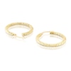 Thumbnail Image 2 of 9ct Yellow Gold Sparkle 20mm Hoop Earrings