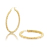 Thumbnail Image 1 of 9ct Yellow Gold Sparkle 30mm Hoop Earrings