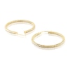 Thumbnail Image 2 of 9ct Yellow Gold Sparkle 30mm Hoop Earrings