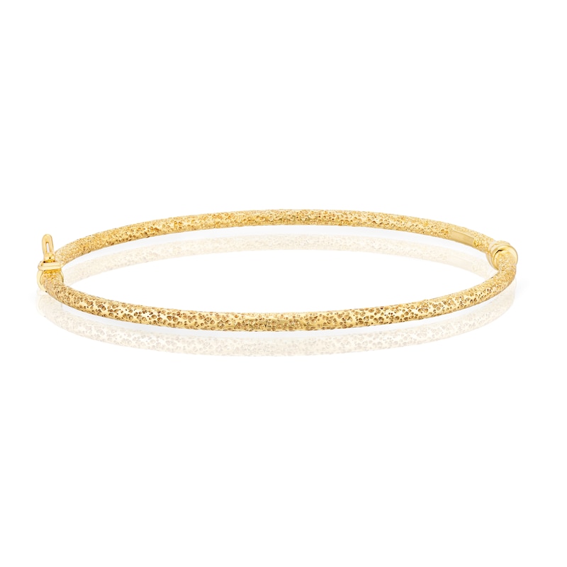 Main Image 1 of 9ct Yellow Gold Sparkle Bangle