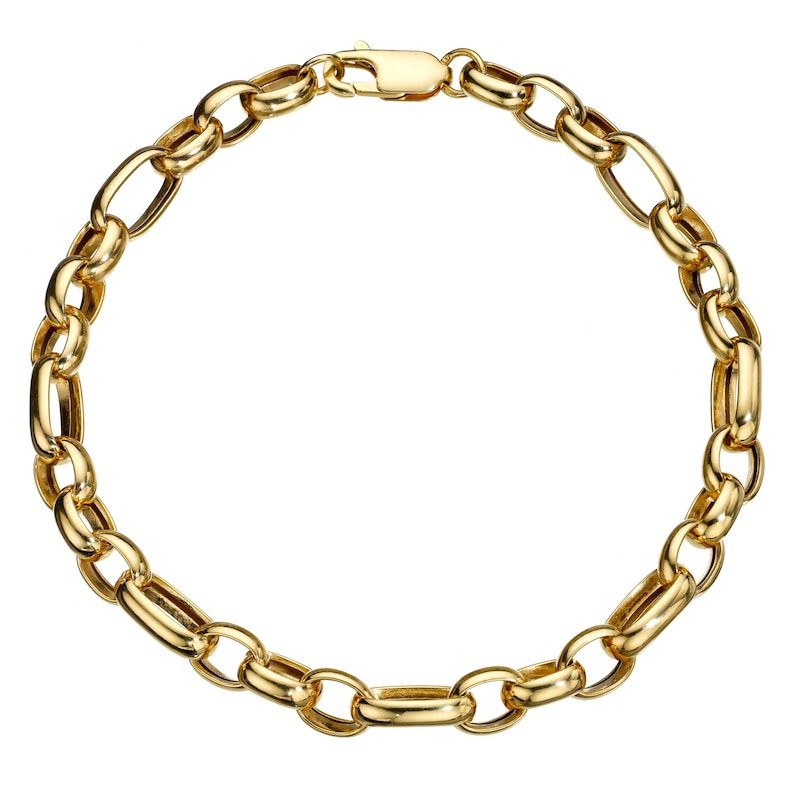 9ct Yellow Gold 7.5 Inch Belcher Chain Bracelet
