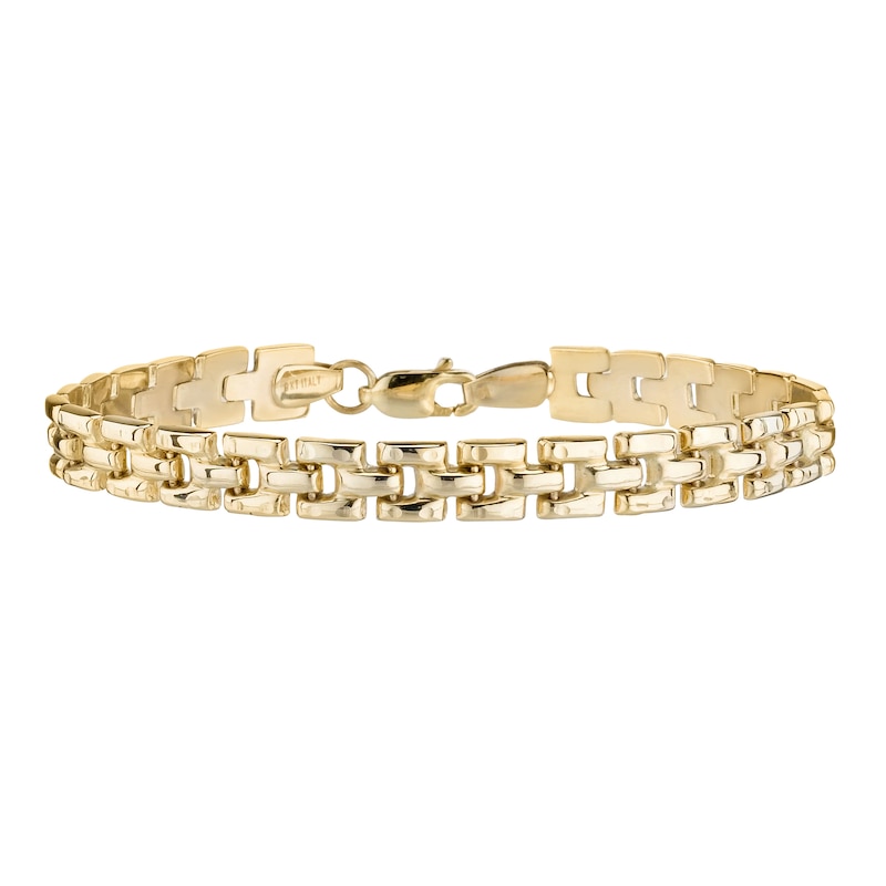 Main Image 2 of 9ct Yellow Gold 7.25" Panther Chain Bracelet