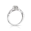 Thumbnail Image 3 of 9ct White Gold 0.25ct Diamond Twisted Shoulders Solitaire Ring