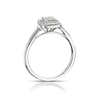 Thumbnail Image 3 of 9ct White Gold 0.20ct Total Diamond Rectangle Cluster Ring