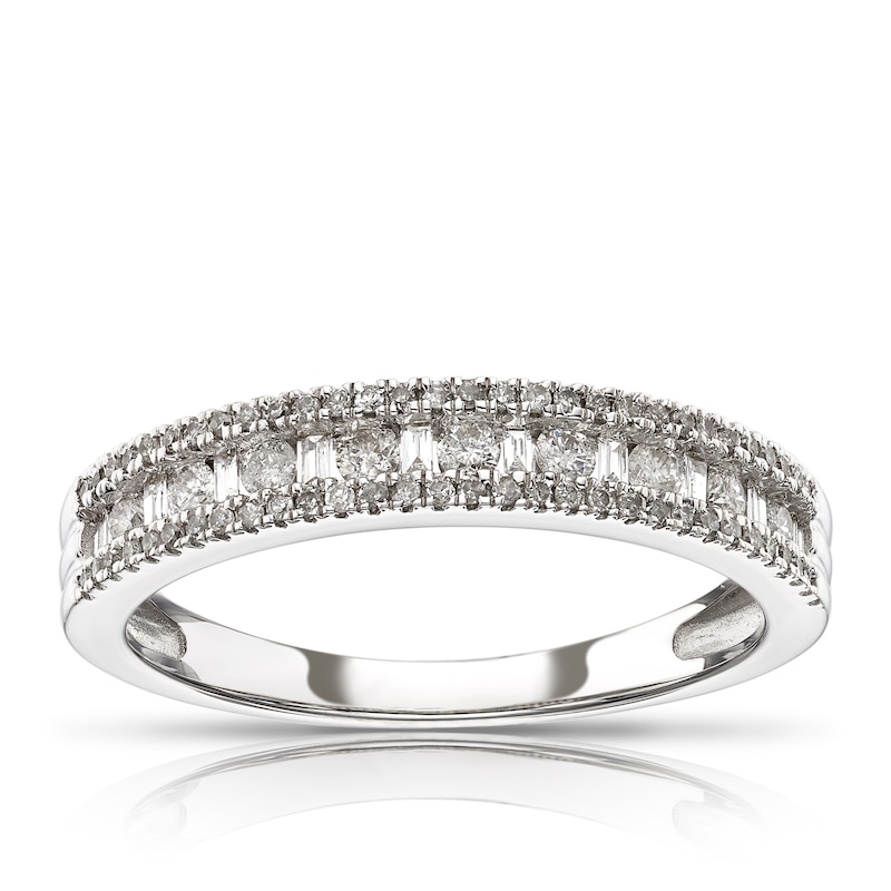 Main Image 1 of 9ct White Gold 0.33ct Total Diamond Eternity Ring