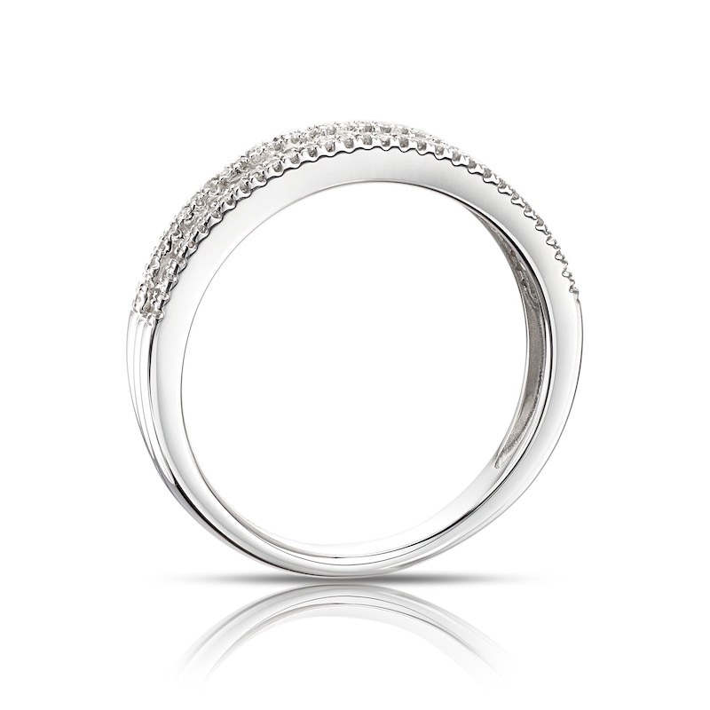 Main Image 3 of 9ct White Gold 0.33ct Total Diamond Eternity Ring