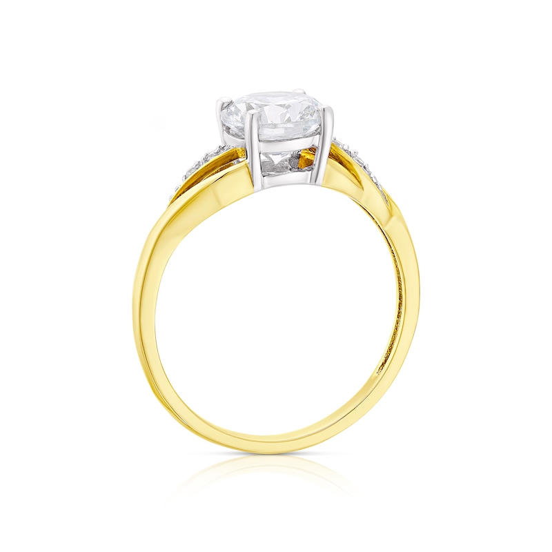 Main Image 2 of 9ct Yellow Gold Cubic Zirconia Wrap Ring