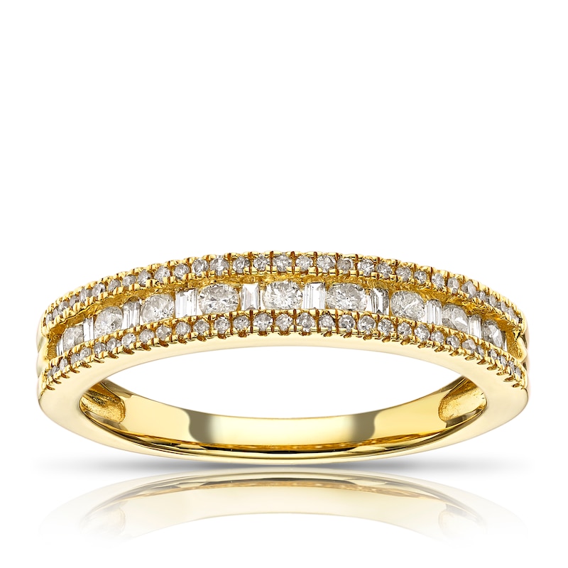 Main Image 1 of 9ct Yellow Gold 0.33ct Total Diamond Eternity Ring